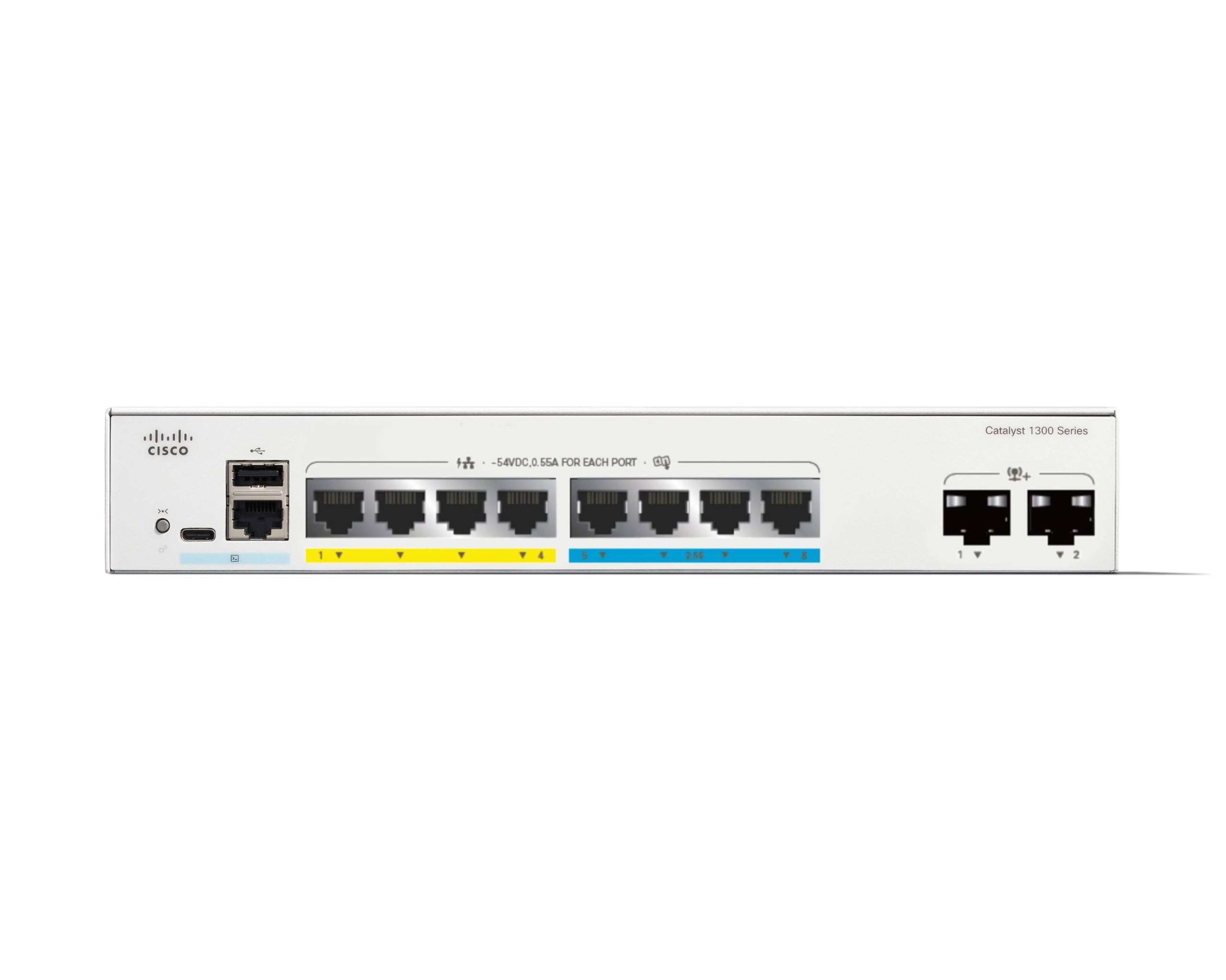 Amazon.com: Cisco Catalyst 1300-8MGP-2X Managed Switch, 4 Port GE